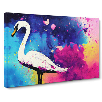 Swan Splash Vol.1 Abstract - Wrapped Canvas