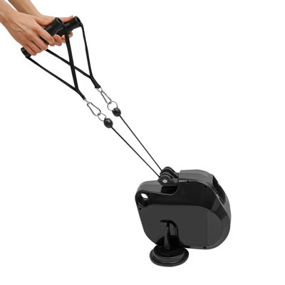 Portable Rope Trainer Machine with Suction Base - 6 Level Adjustable Resistance Home Gym Equipment for Full Body Workout