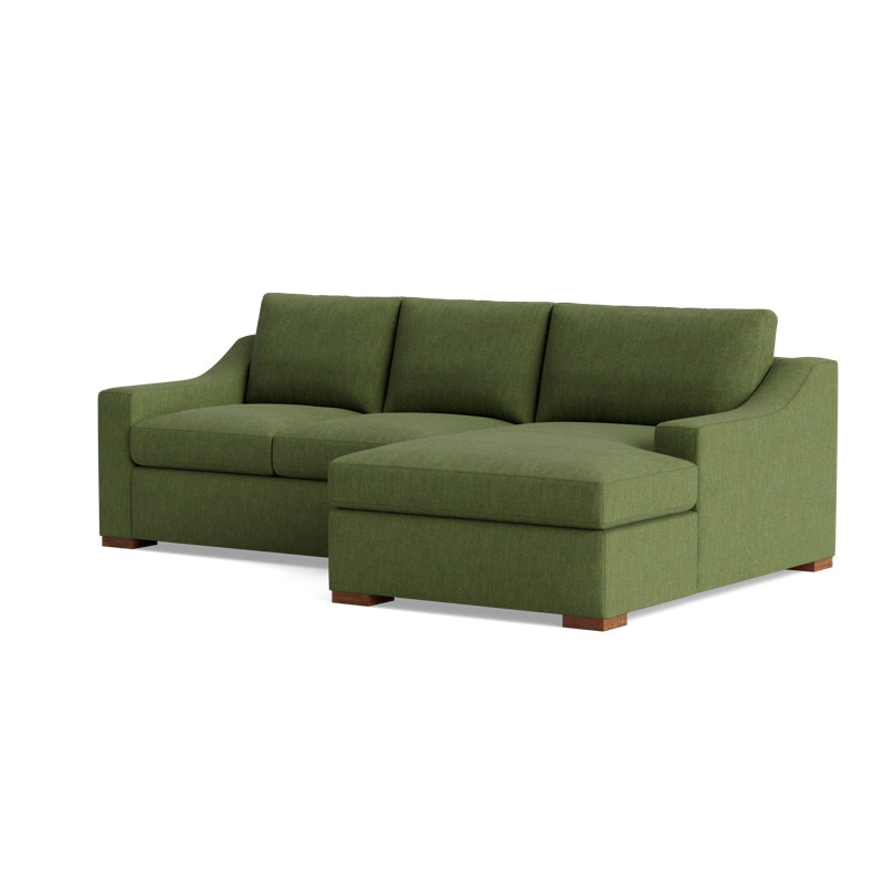 Lucca Sectional, Right Hand Facing, Performance Weave - Basil