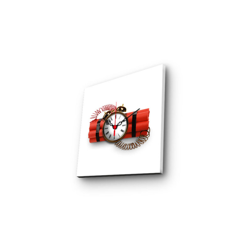 Horloge murale élégante en toile 11 po x 11 po | 100% toile de suède, cadre 100% bois (épaisseur: 1,2 po) | Parfait pour la décoration intérieure, le salon, le bureau, le style intemporel et la fonctionnalité