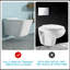 Cuvette de toilette murale de luxe avec siège à fermeture douce, blanc