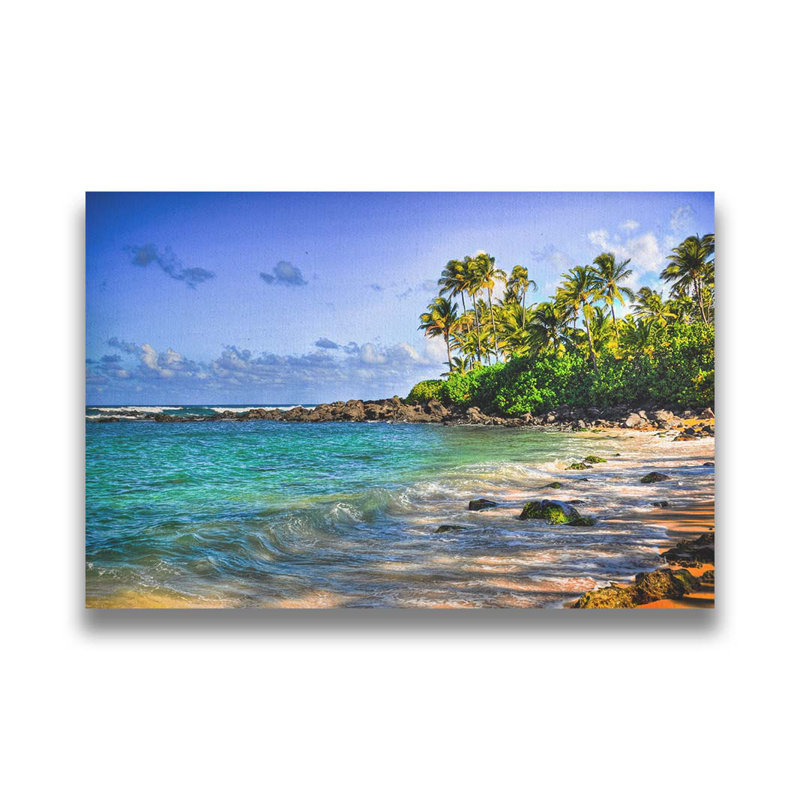 «Turtle Beach» par Kelly Wade sur, Toile tendue, H 8 po x l 12 po