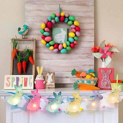 Easter Rabbit Decoration Lights Outdoor, Waterproof Bunny String Light With 10 Multicolor Rabbit Shaped Lights For Easter Indoor Bedroom Birthday Party Wedding Decor