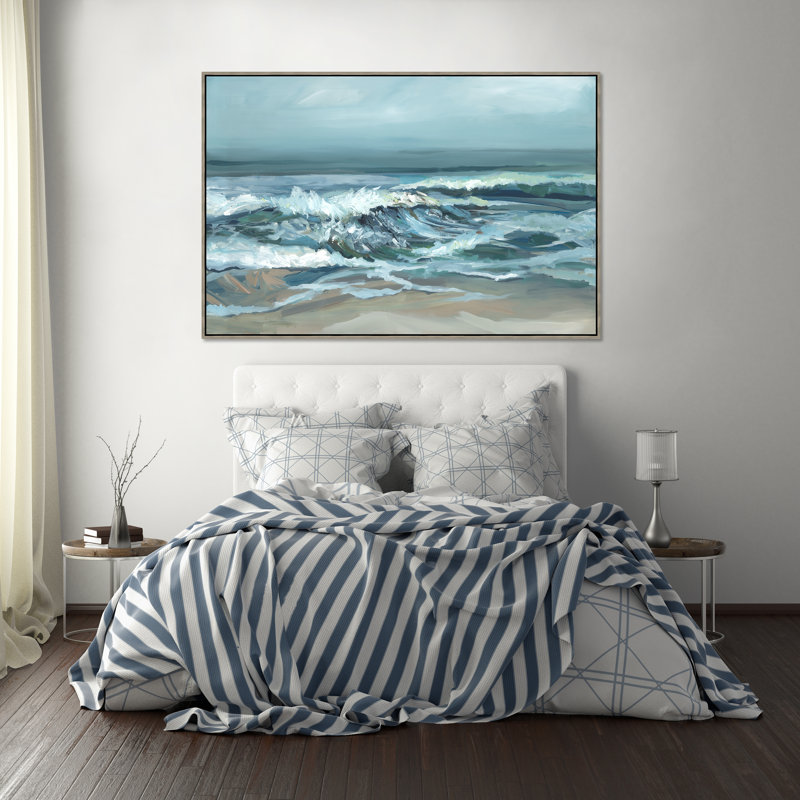 Go Surfing Painting by Ryan Brown, Glass Coat, 37.75" H x 55.75" W