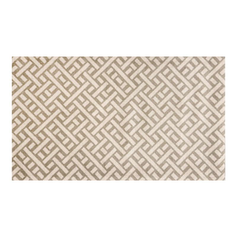 Tapis de sol Trellis, L 28 po x L 47 po, Taupe / Crème