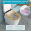 Toilette intelligente avec bidet intégré, ouverture et fermeture automatiques, siège chauffant allongé, capteur de pied encastré, affichage DEL, lavage à l'eau chaude, sécheuse, veilleuse