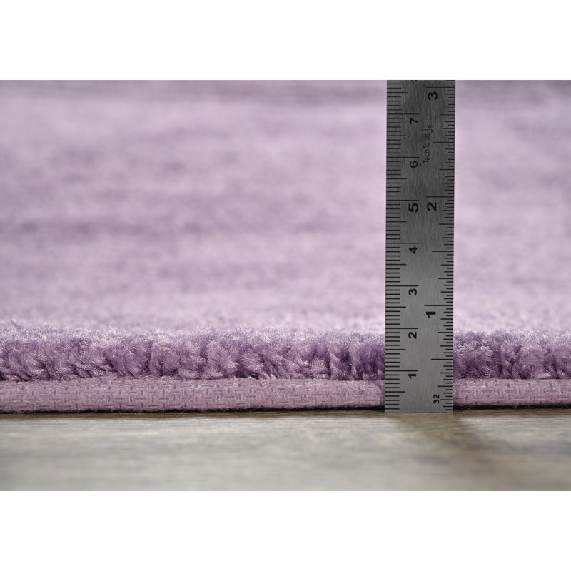 Mccluney Traditional Nylon 2 Piece Bath Rug Set with Non-Slip Backing, Purple