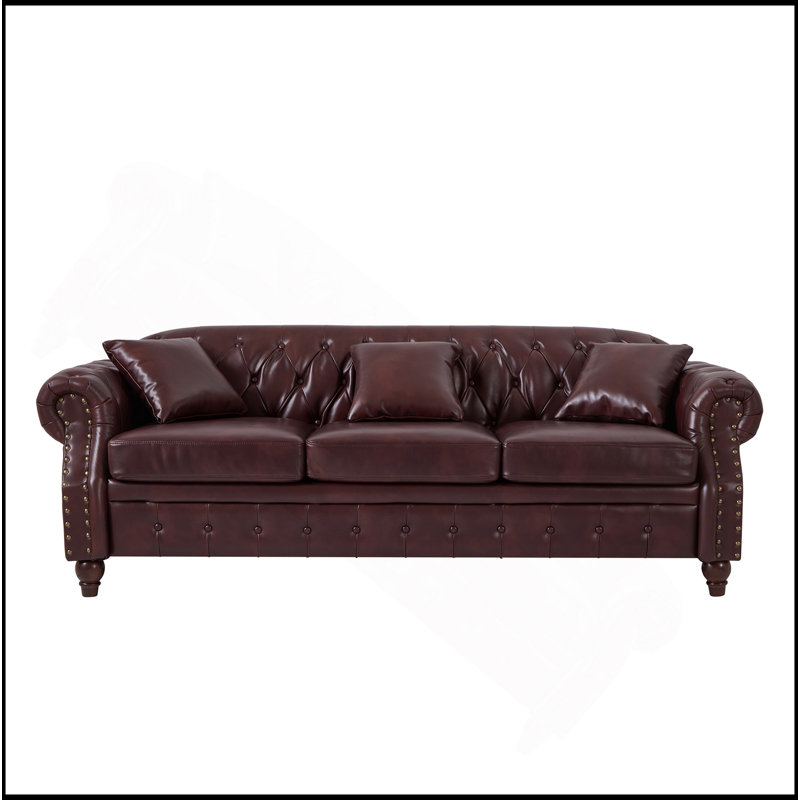 Canapé 85,8 po Chesterfield, Bourgogne