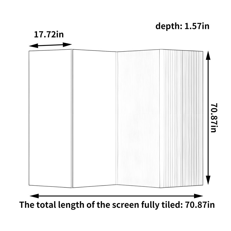 Écran Minimal Luxe, H 70,87 po x l 70,87 po x P 15,7 po