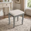 Ensemble de coiffeuse et tabouret en bois