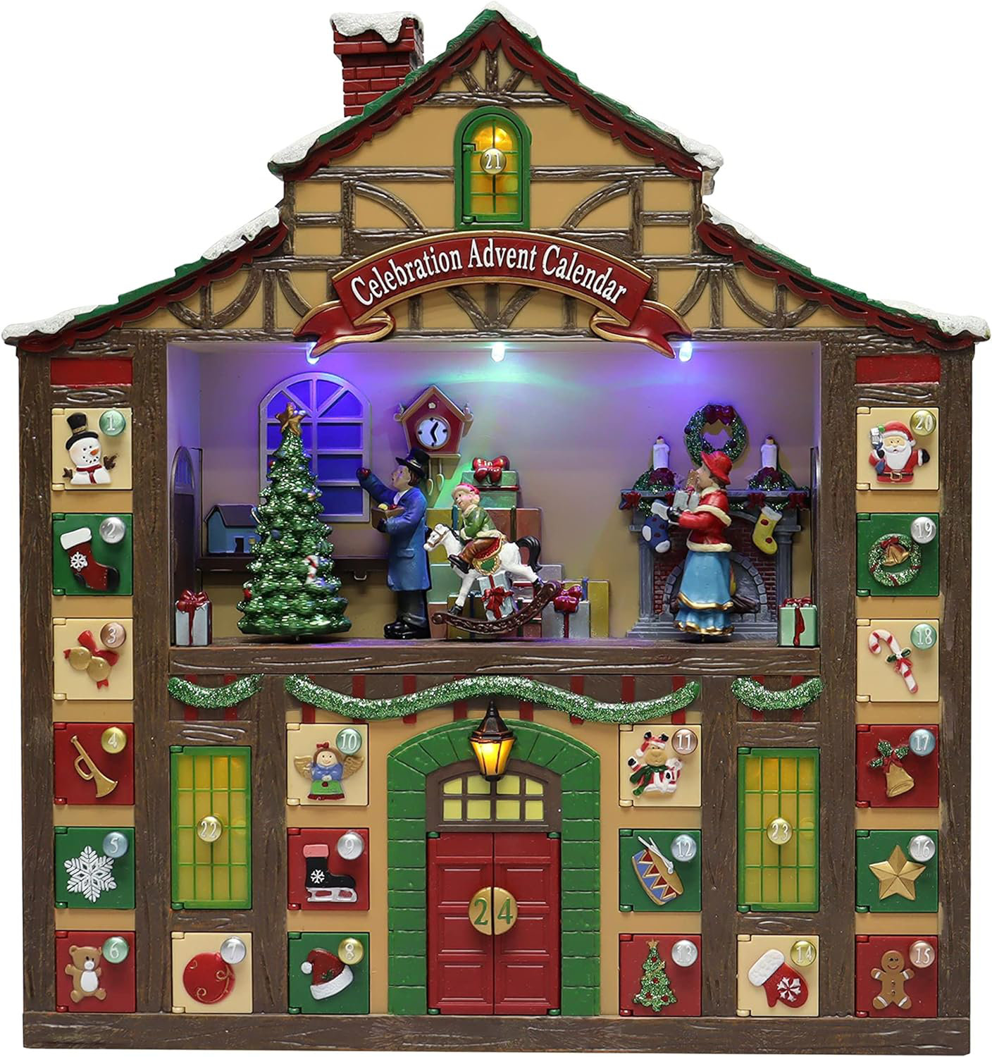 The Holiday Aisle® 16 2 H Animated Advent Calendar (Tree People