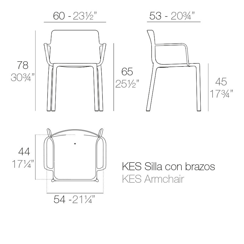 Kes Stacking Patio Dining Chair, Ecru