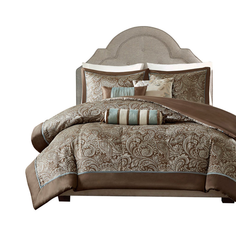 Ensembles de literie pour très grand lit de qualité supérieure, jacquard en polyester, motif cachemire, élégance pour la maison