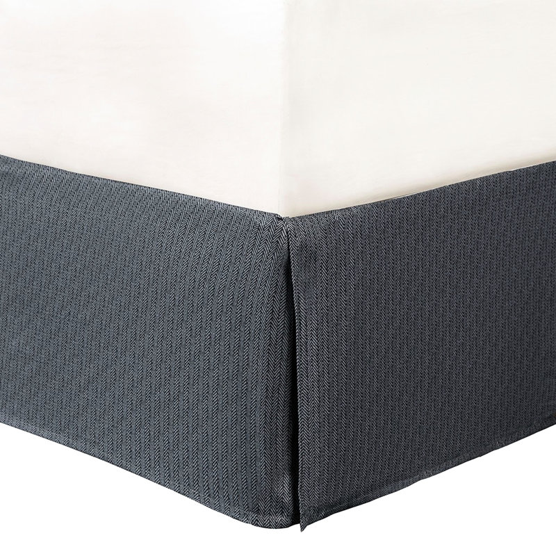 Édredon à chevrons gris 7 pièces S, garniture en tissu écossais Buffalo, édredon, 2 taies décoratives, 3 coussins décoratifs, jupe de lit, pièces de crête infroissables et froissables, thème facile à nettoyer