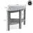 Maris Coastal 18" Gray Acacia Wood Corner Shower Stool, 2-Tier Indoor/Outdoor Bath Bench with Storage Shelf for Bathroom & Spa-1122499608