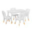 Ensemble de table et chaises pour enfants, ensemble de 5 pièces à finition blanche