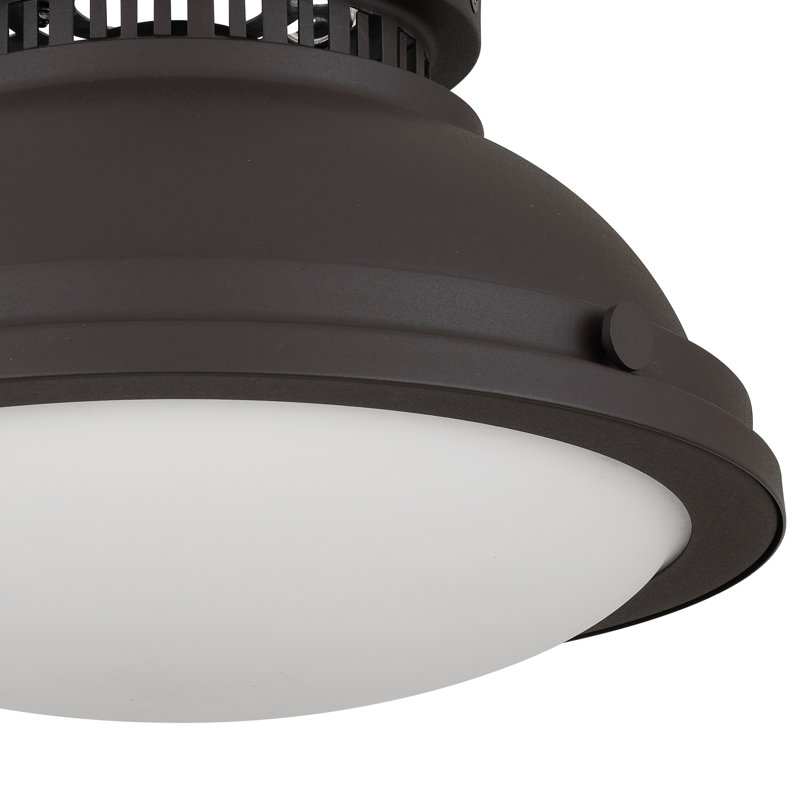 1-Light 11-in Dark Bronze Flush Mount