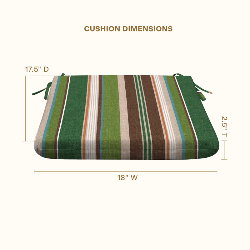 Universal Seat Cushion, Evergreen Stripe