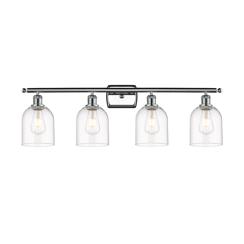 Anacaren 4 - Light Dimmable Vanity Light, Polished Chrome, Clear