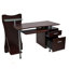 Bureau d'ordinateur avec rangement, chocolat, durable et fonctionnel Techni Mobile