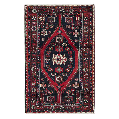 Anadol Black, Red Rug 4'6 x 7'0