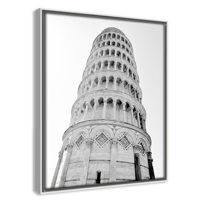 Iconic City Collection "Pisa" par Natalie Carpentieri, Cadre flottant blanc, Non, H 11,5 po x l 9,5 po x P 2 po