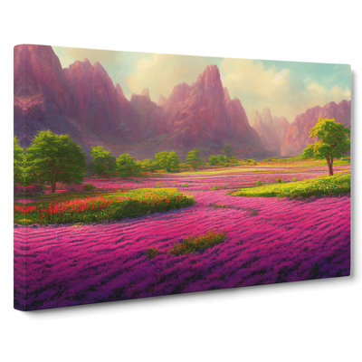 Spring Mountain Landscape - Wrapped Canvas