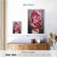 «Pink Floral Lady», reproduction sur toile-1805283038