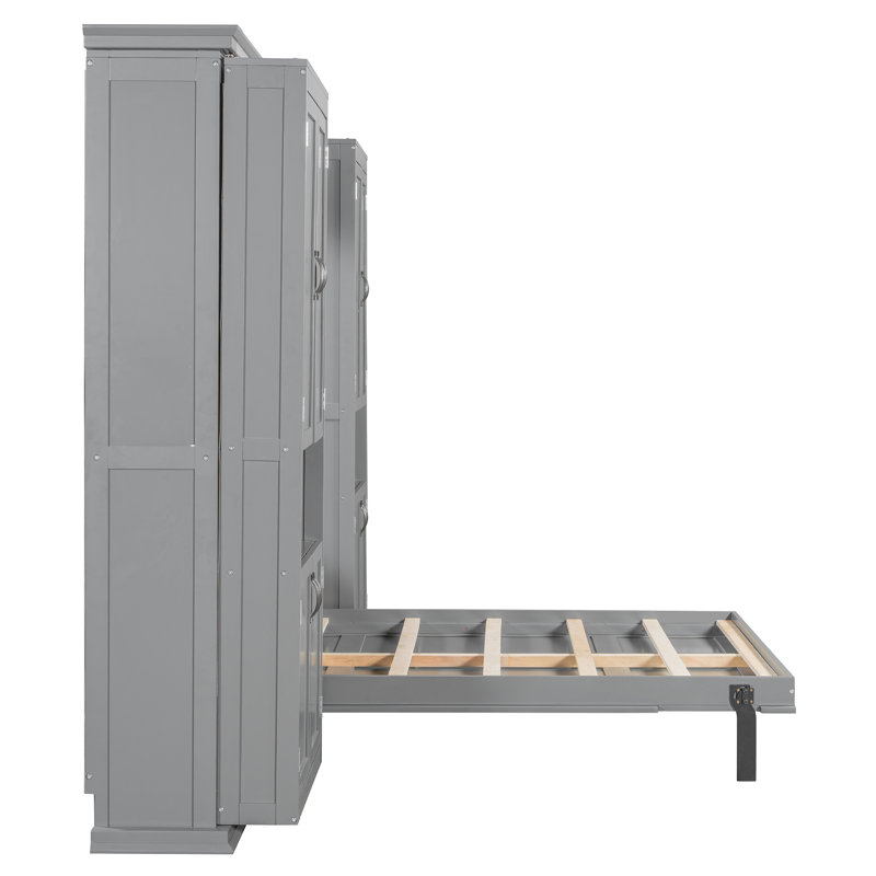 Grands lits gris peu encombrants, conception en bois MDF multifonctionnel pour les maisons modernes