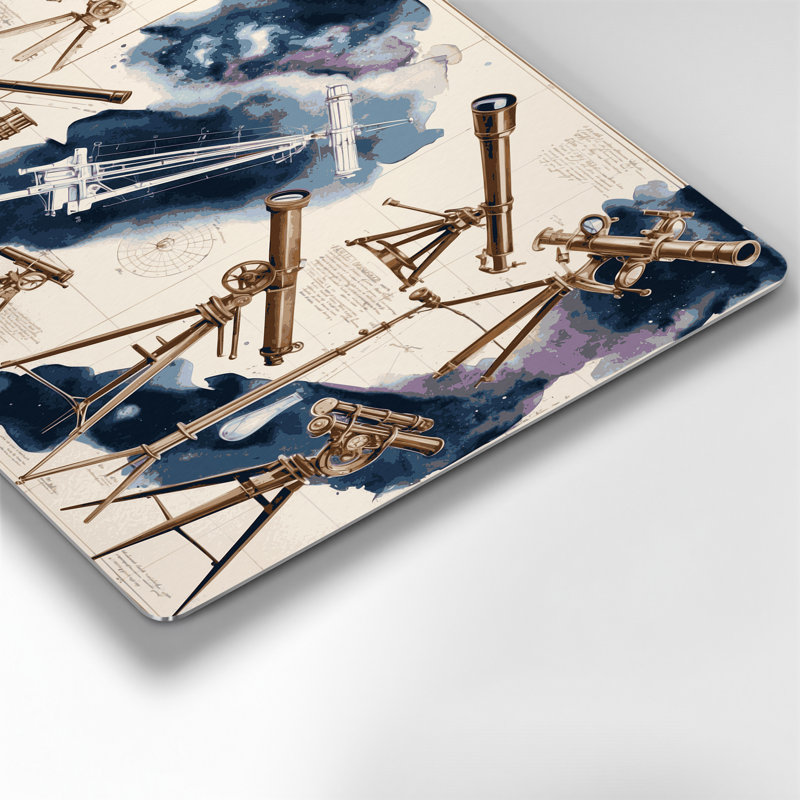 Space Telescope comparison charts Beige Metal Wall Art, 11" H x 14" W