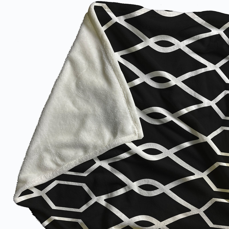 Schuyler Plain Weave / Muslin Throw Blanket, Black