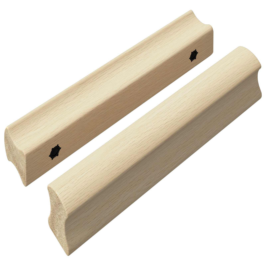 Vidaxl Straight Handle Natural Wood Color Cabinet Hardware Furniture Handles
