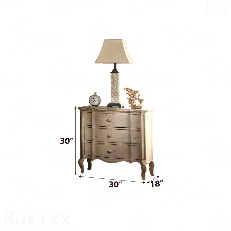 Antique Taupe Finish Nightstand