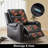 PU Leather Manual Massage and Heat Recliner Chair Single Sofa with Diamond Stitching-1210980688