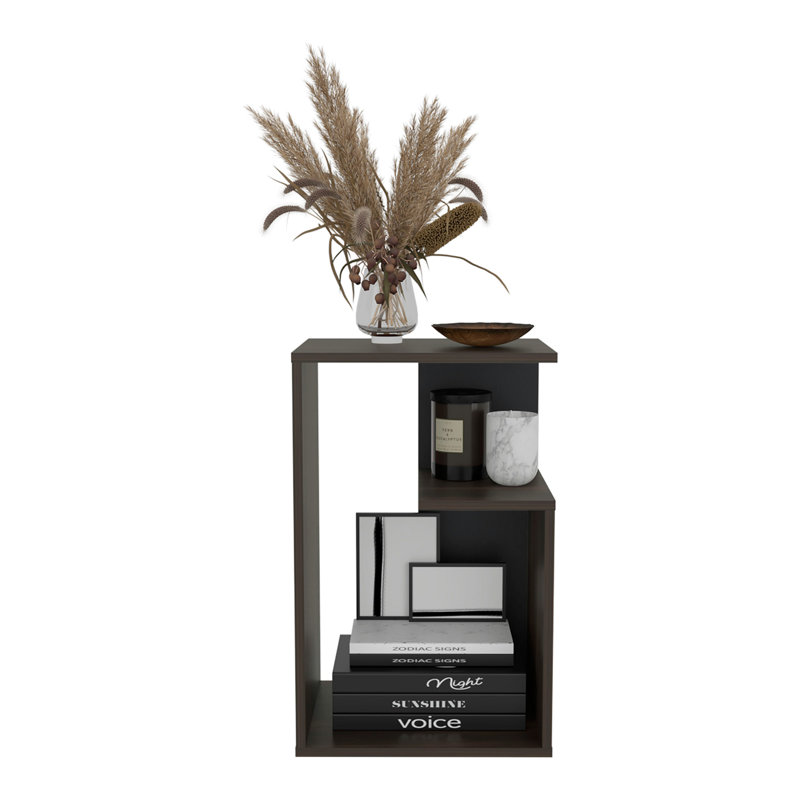 Table d'appoint Everet, Chêne foncé