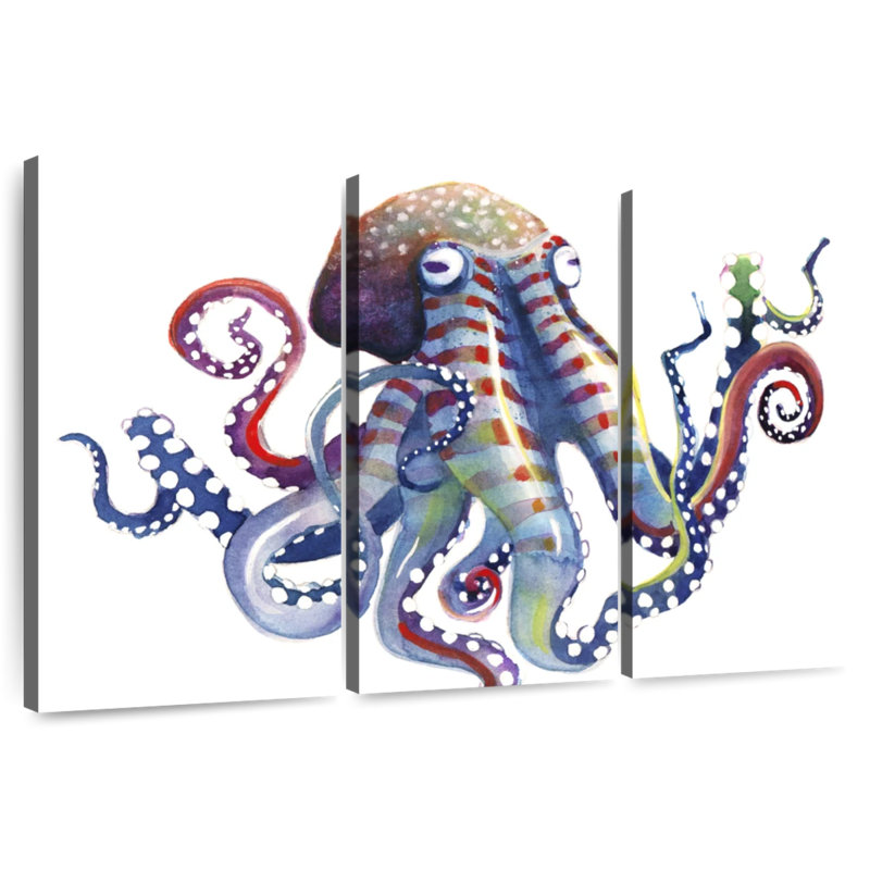 Brampt Striped Octopus, 36" H x 57" W