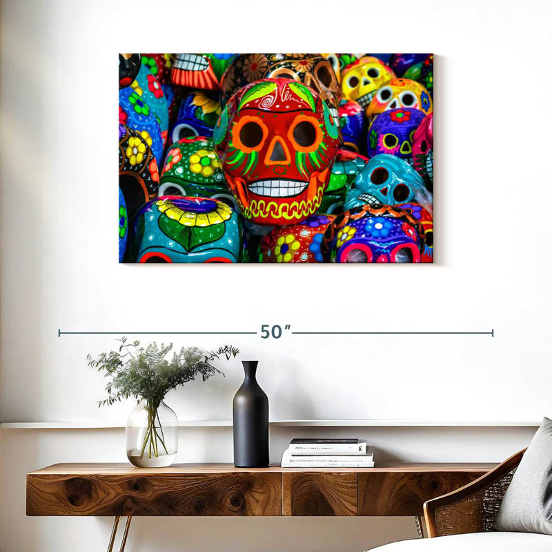Calavera peint, H 24 po x l 36 po