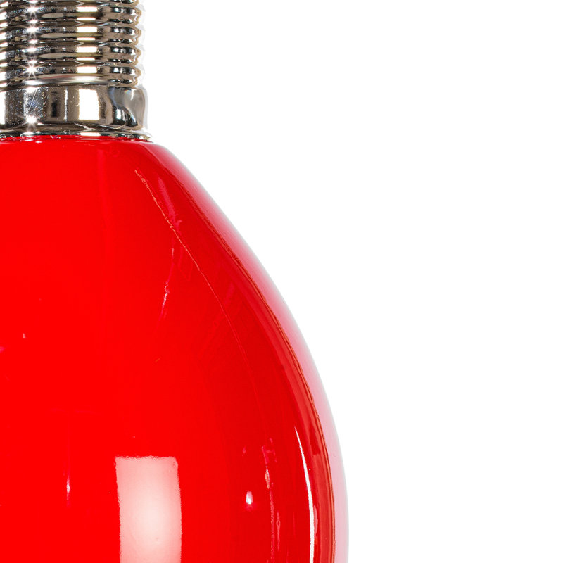 Ornement en forme d'ampoule en mastic., Rouge