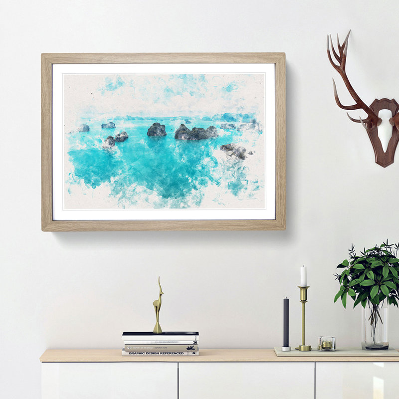 Ko Hong in Thailand - Picture Frame Painting Print, 24cm H x 33cm W x 2cm D, Oak Framed