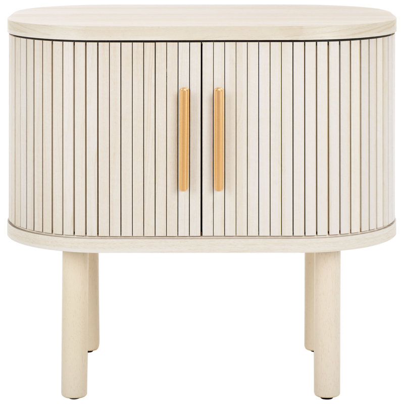 Table de chevet l 21,65 po Cestar, Blanc décoloré