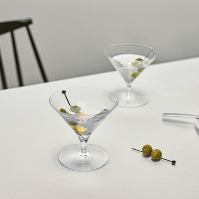 Elegance 0.318ml Crystal Martini Glass Set