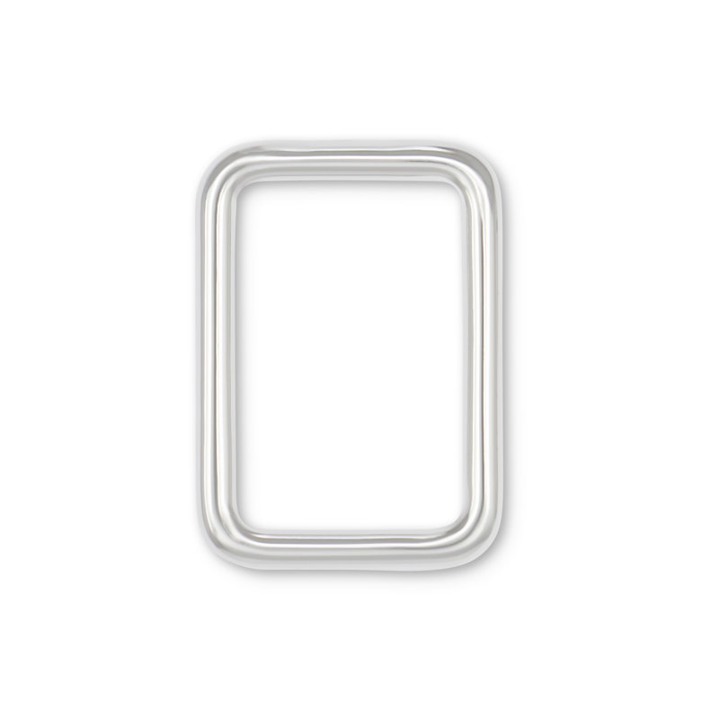 Dritz 1" Rectangle Rings, 12 pc, Silver
