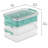 Sterilite Stack and Carry 3 Layer Handle Box, Tray, Small Storage Latch Lid Container to Organize