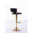 Adjustable  Swivel Fabric Upholstered Chrome Bar Stools Set with Back and Footrest-1554463644
