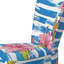 Chaise d'appoint rembourrée à motif grunge bleu et rouge