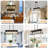 5-Light Rustic Farmhouse Chandelier Modern Rectangular Pendant Light Fixture For Dining Room And Living Room (No Bulbs Included)-378446175