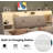 2 in 1 Bookcase Headboard With Charging Station & 2 Led Lights,Removeable Upholstered Panel-923117127-923117126