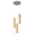 3 - Light Dimmable LED Cylinder Chandelier