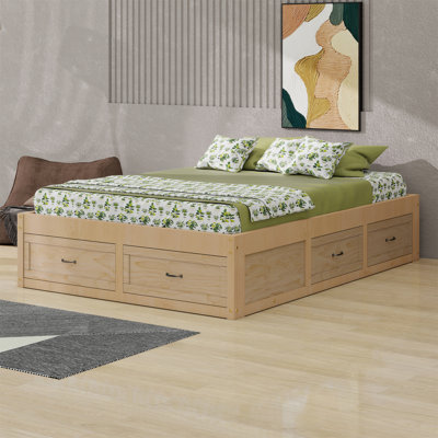 Platform Bed With 6 Storage Drawers