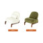 Chaise d'appoint en velours doux avec pieds en bois massif pour le salon et la chambre à coucher